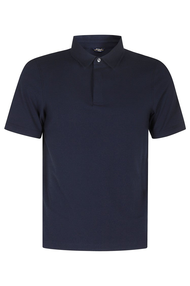 K-Way Vincelle Pattern Short Sleeve Polo Shirt - Blue