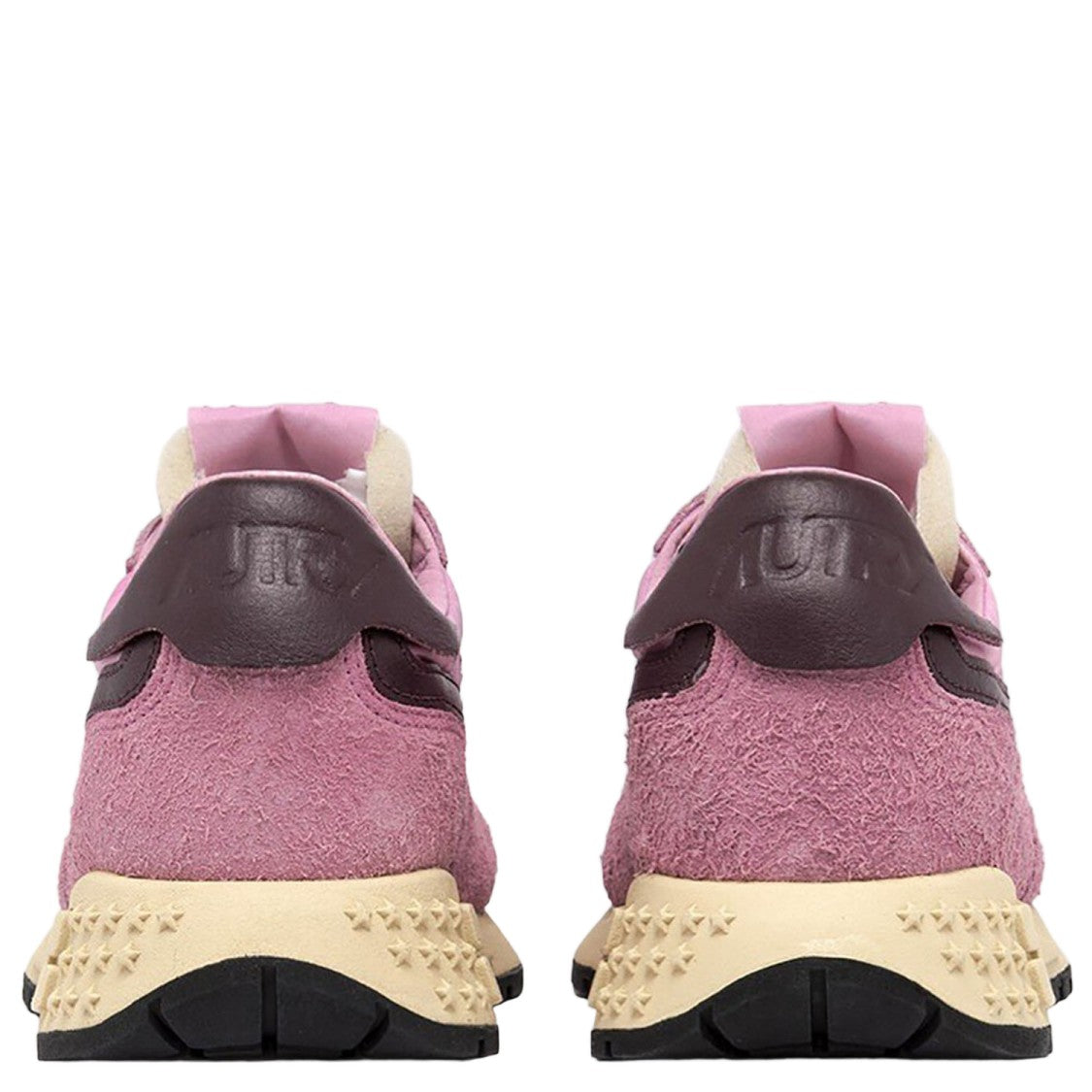 Autry Panel-Designed Suede And Nylon Sneakers With Rubber Sole