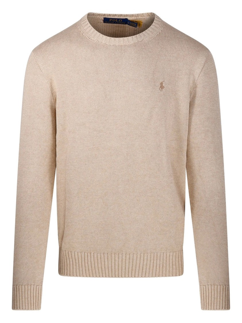 Polo Ralph Lauren Neutral Sweater Crew Neck Cotton Sweater