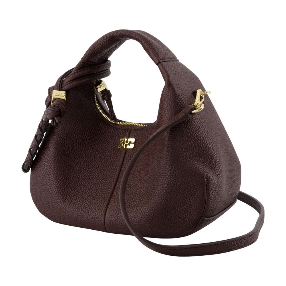 Ganni Mini Grained Purse - Synthetic - Brown