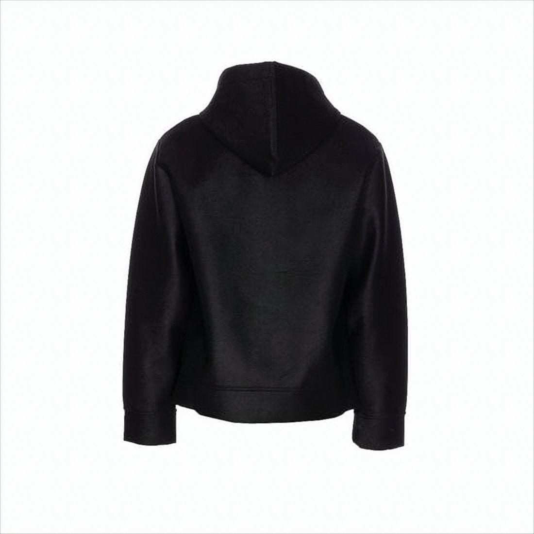 A.P.C. Black Hoodie With Contrasting Blue Lining