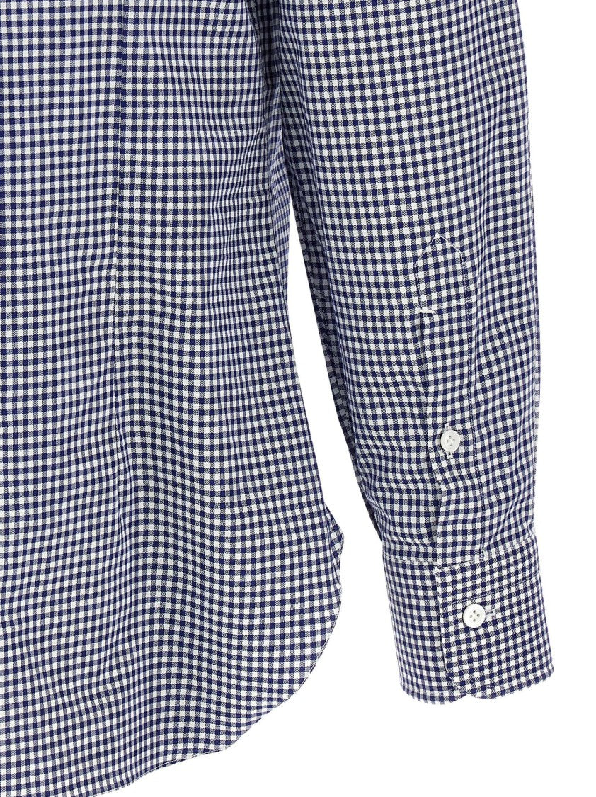 Barba Vichy Check Slim Fit Cotton Poplin Shirt