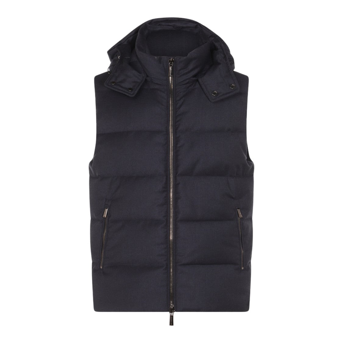 Moorer Sleeveless Padded Vest With High Collar