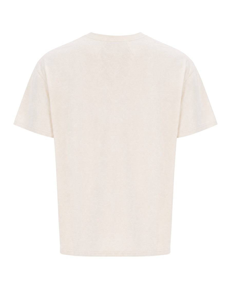 Rhude Oversized Ribbed Neckline Cotton Jersey T-Shirt