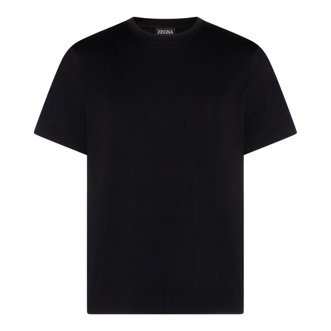 Zegna Black Cotton Crew Neck Short Sleeve Knitwear