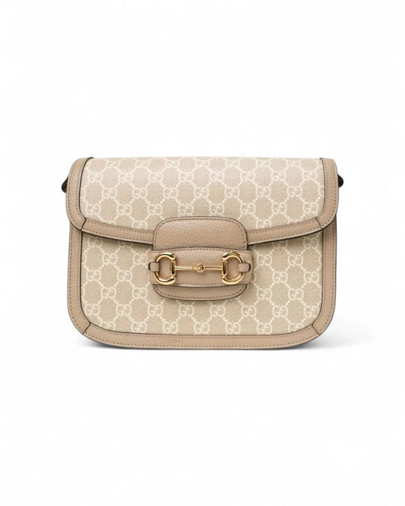Gucci Horsebit 1955 Gg Supreme In Beige