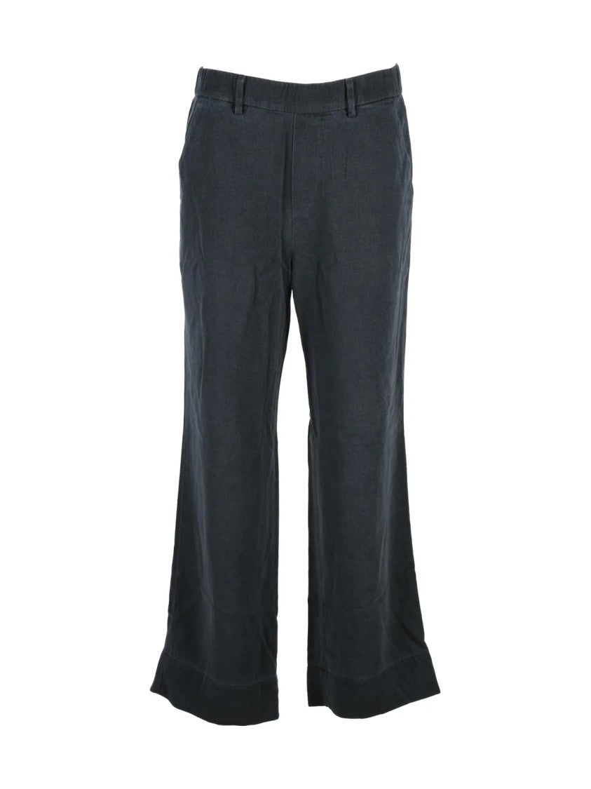 Mason's Midnight Blue Wide-Leg Lyocell Pants