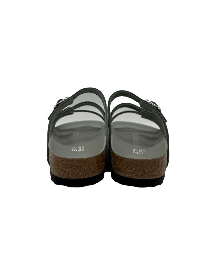 Birkenstock Florida Slide – Pure Sage Nubuck Leather