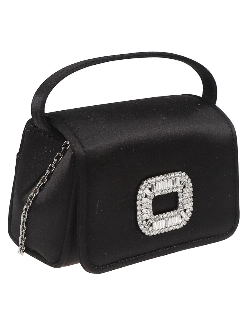 Roger Vivier Rectangular Satin-Finish Evening Bag