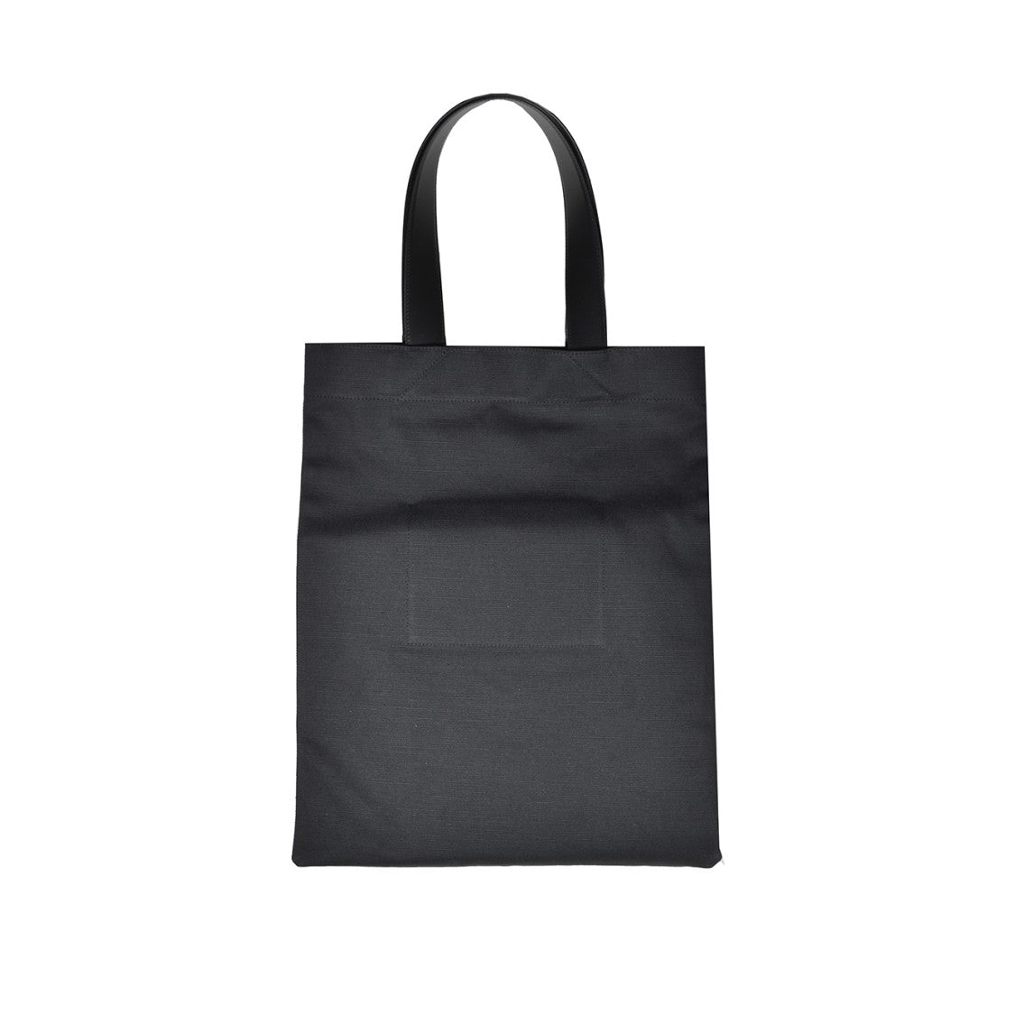 Jil Sander Black Cotton Shopping Bag With Logo