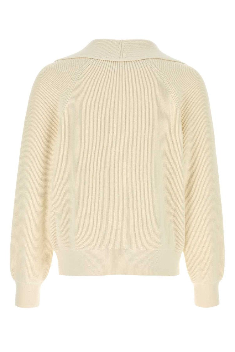 Bottega Veneta Cream Cotton Blend Sweater
