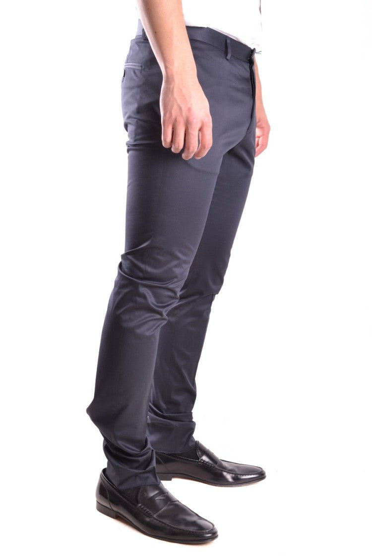 Dsquared2 Tailored Navy Trousers With Refined Silhouette