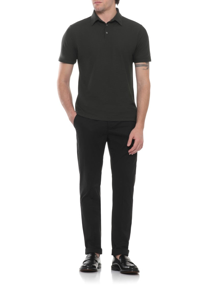 Zanone Green Cotton Polo Shirt