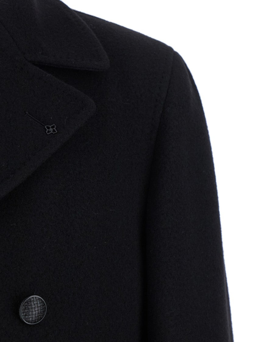 Tagliatore Arden' Black Double-Breasted Coat