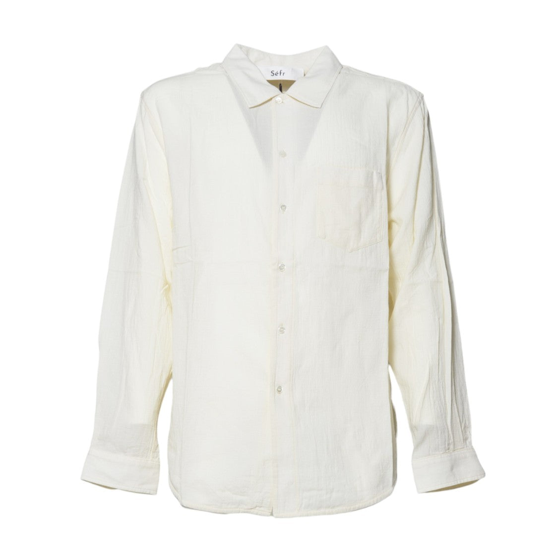 Séfr Leo Shirt In Cream Cotton Voile