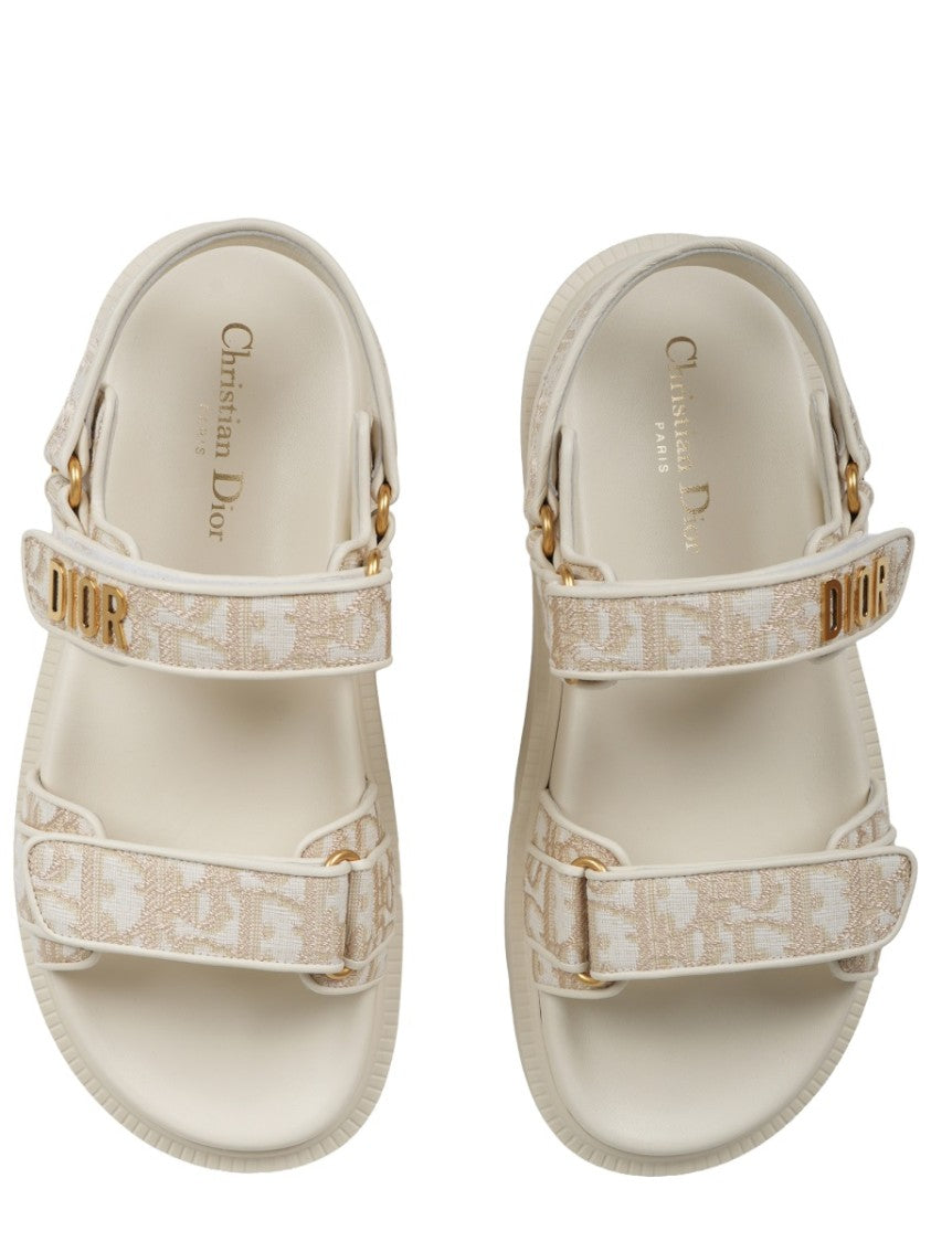 Dior Monogram Canvas Slide Sandals