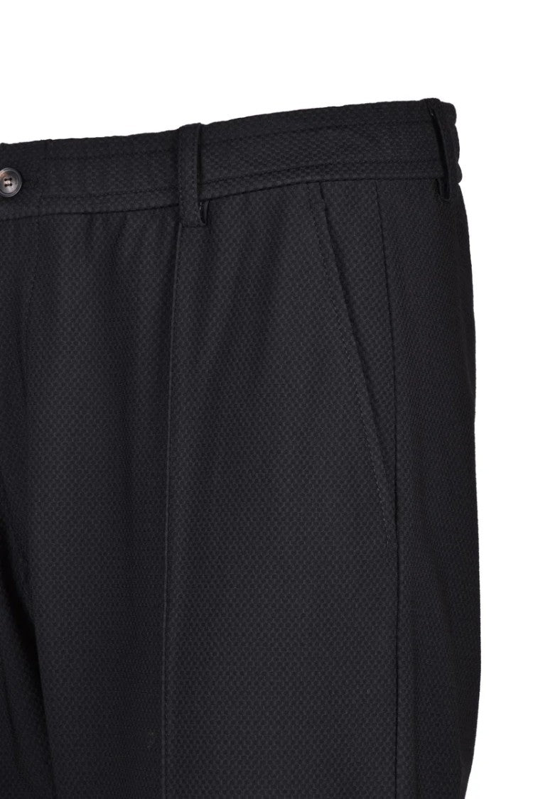 Emporio Armani Nylon Stretch Trousers - Black