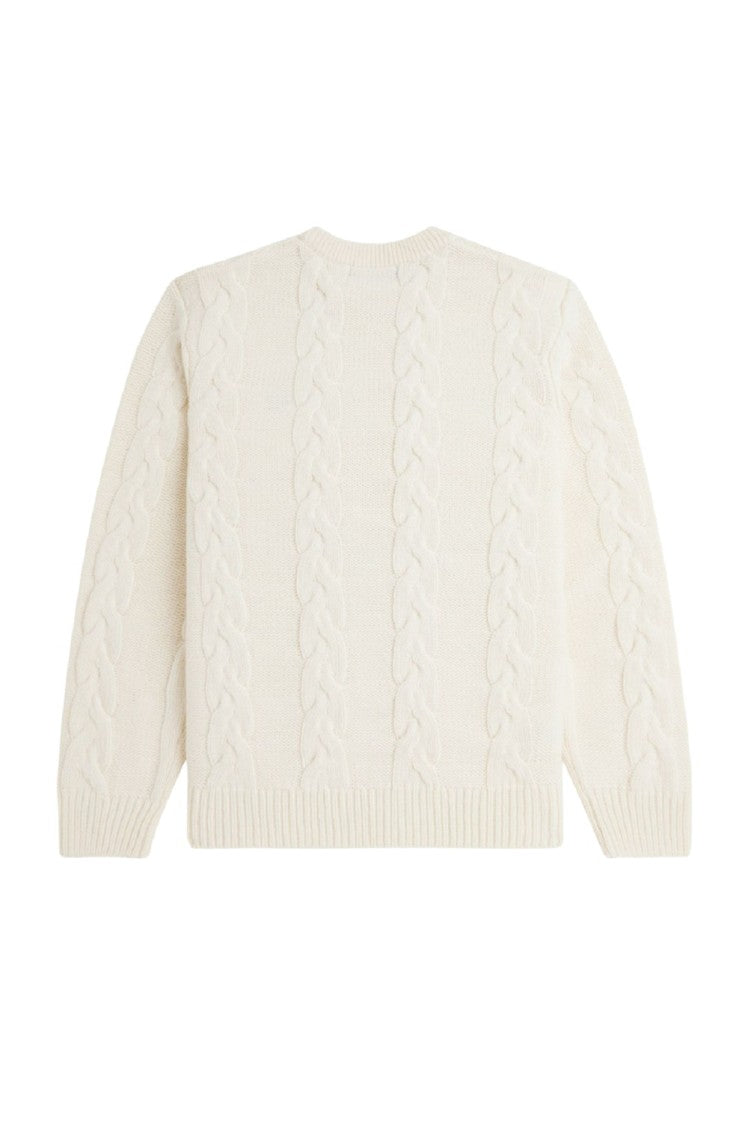 Fred Perry Cream Classic Cable Knit Sweater