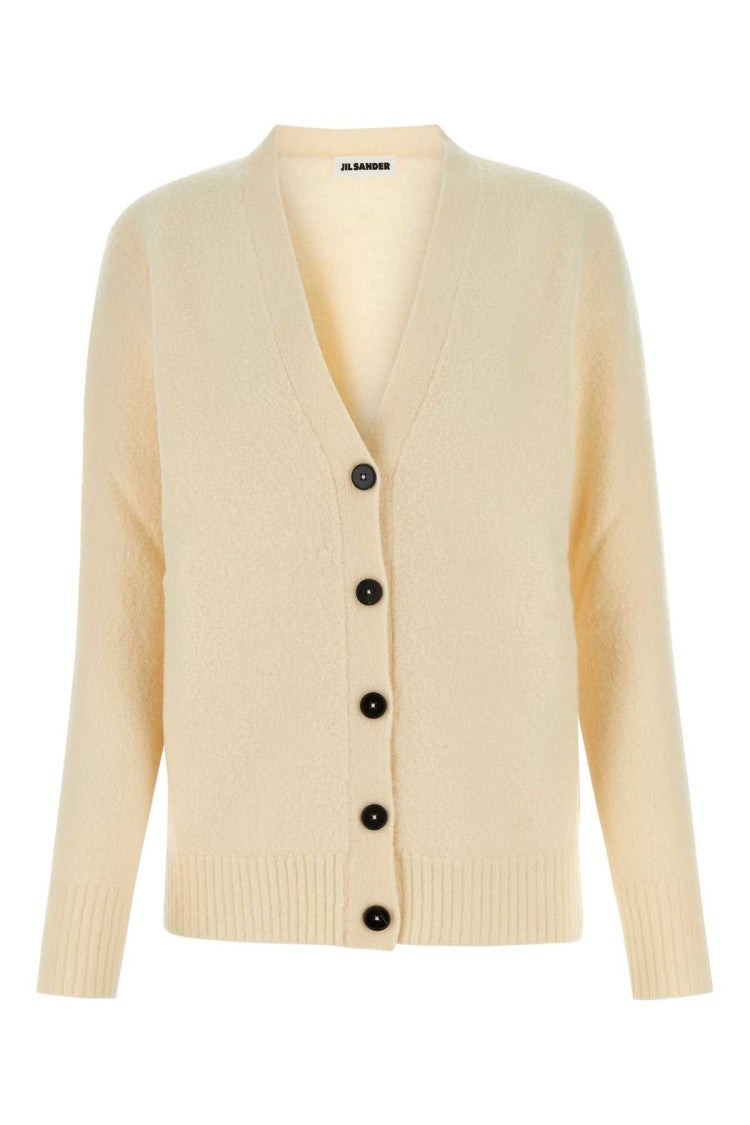 Jil Sander Ivory Wool Cardigan