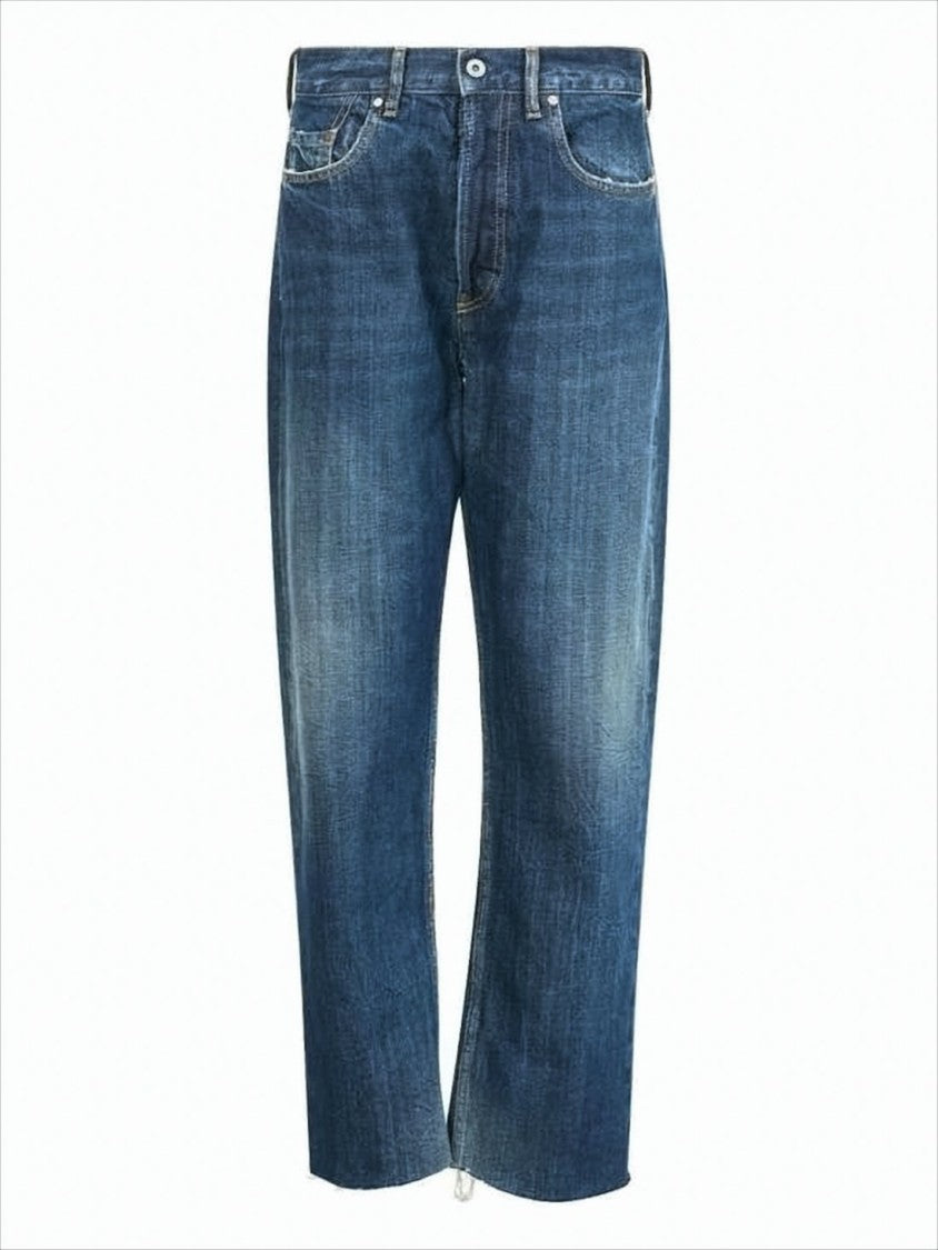 Maison Margiela Straight-Leg Denim Pants With Raw Edge Finish