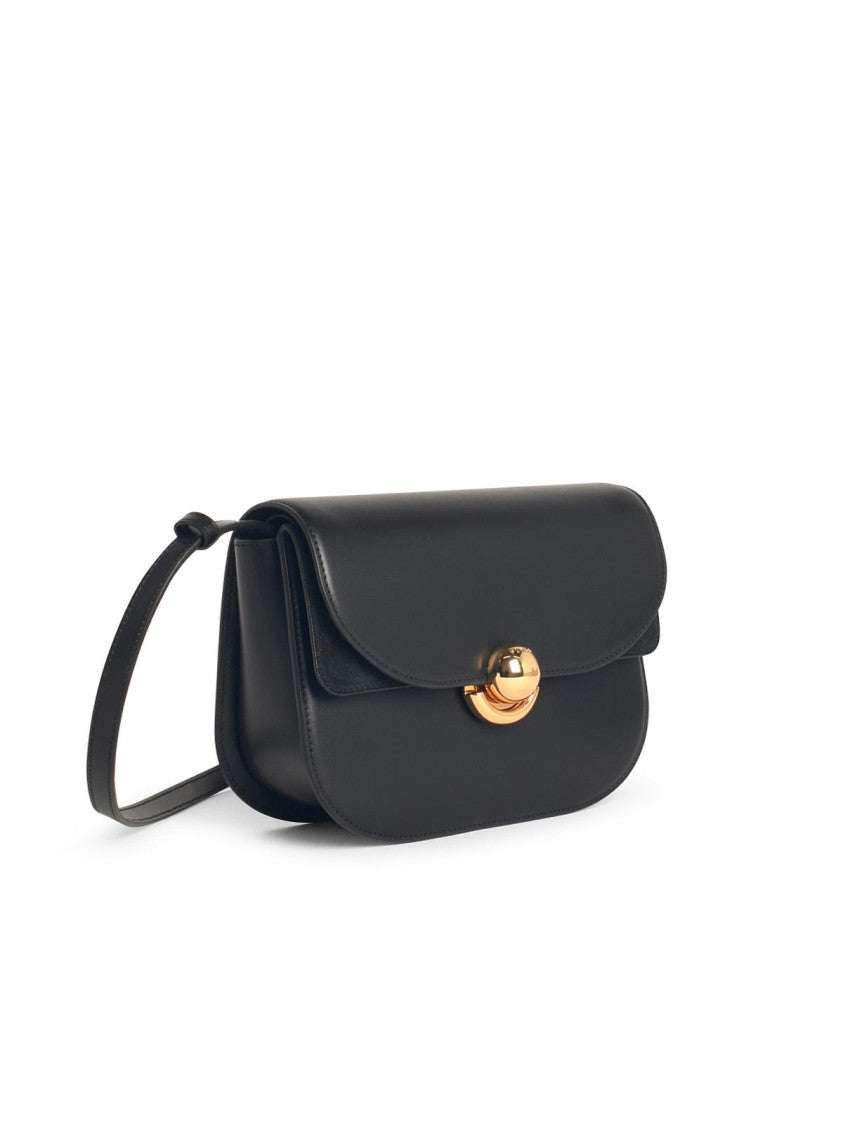 Furla 'Sfera' Black Leather Crossbody Bag