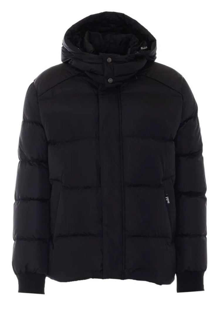 Add Black Hooded Puffer Jacket