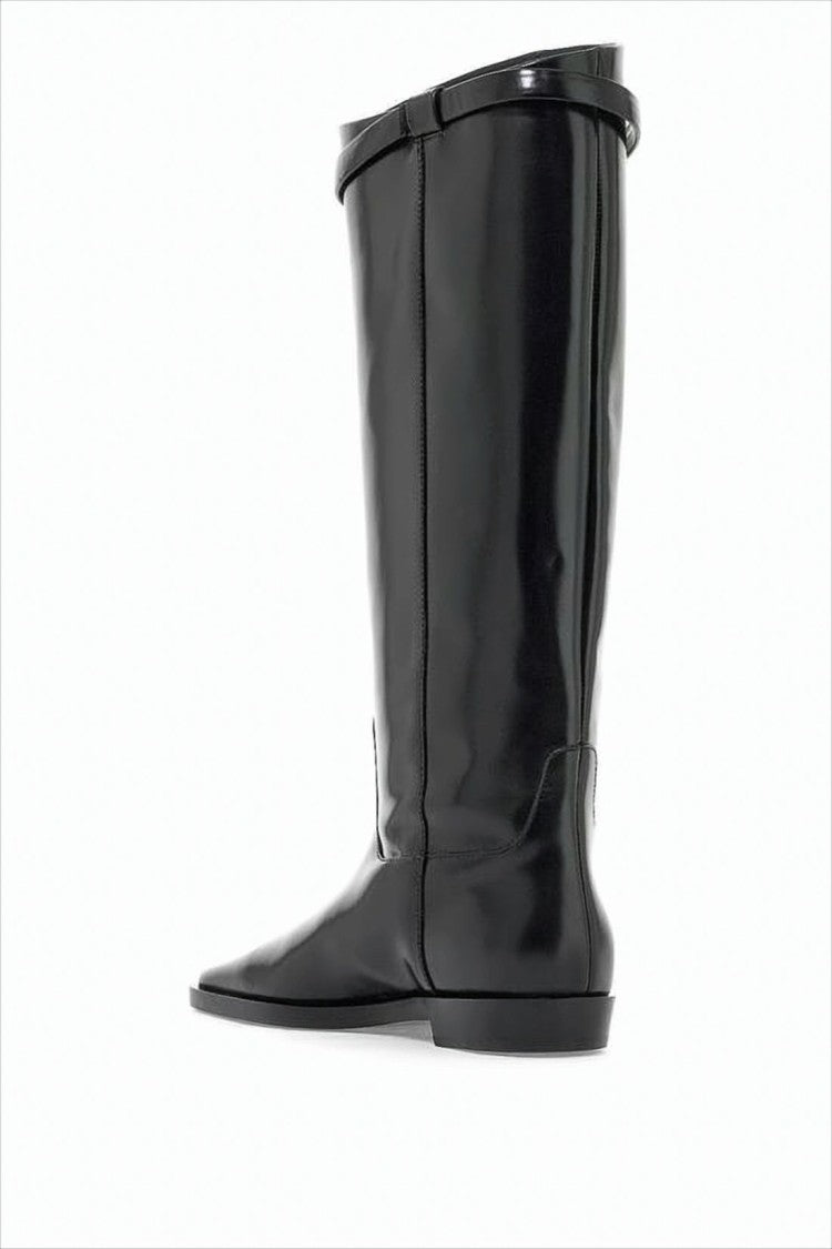 Totême Tall Black Leather Boots