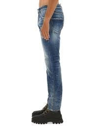 Dsquared2 Slim-Fit Blue Wash Denim Jeans With Classic Five-Pocket Design