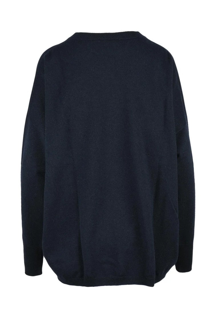 Fabiana Filippi Crew Neck Lamé Sweater - Blue
