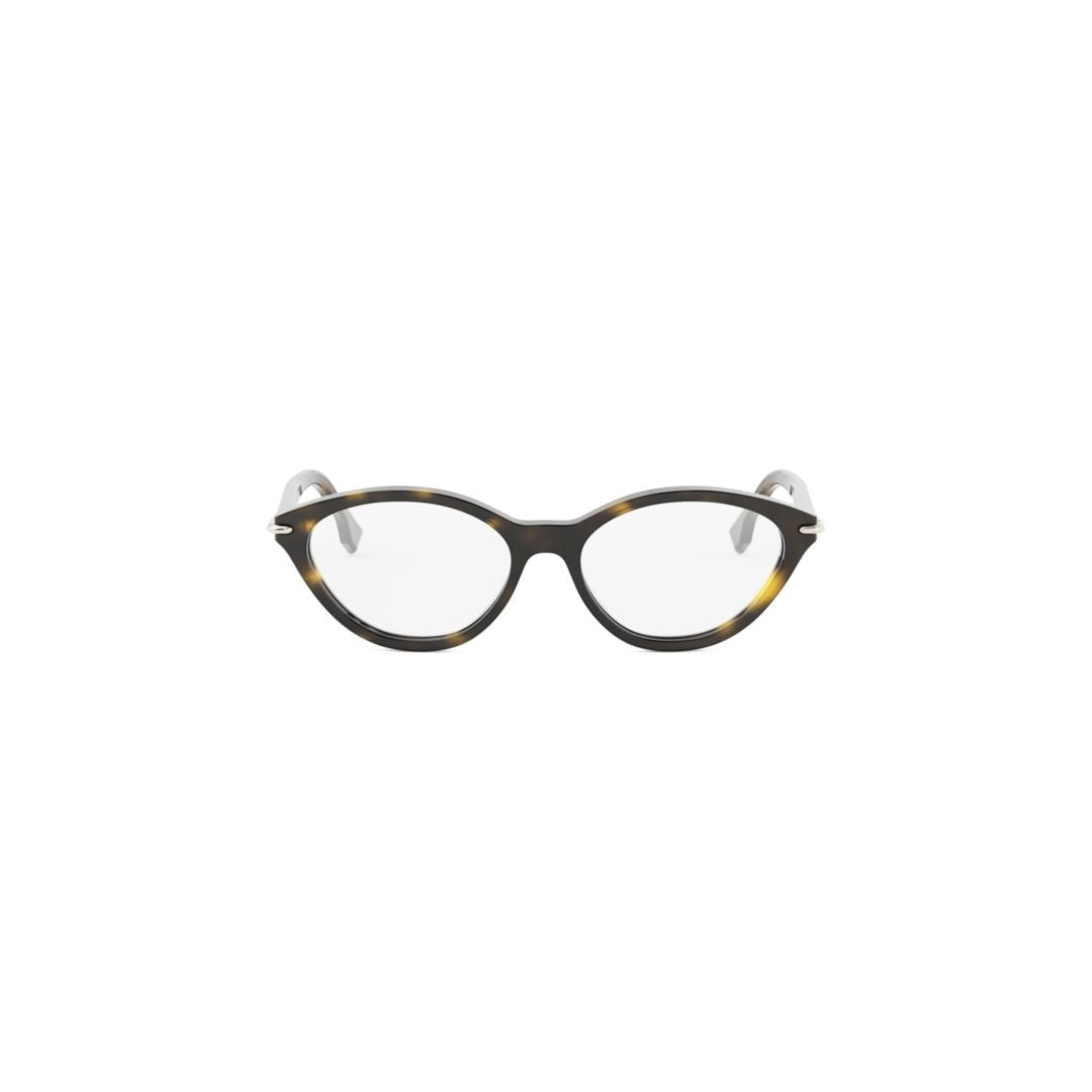 Fendi Fe50126i Rounded Tortoiseshell-Patterned Cat-Eye Eyeglasses