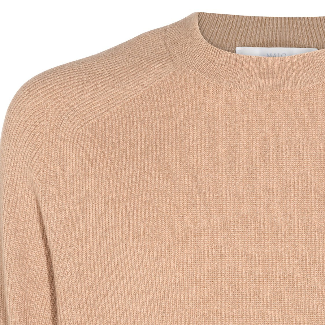 Malo Camel Cashmere Round-Neck Sweater