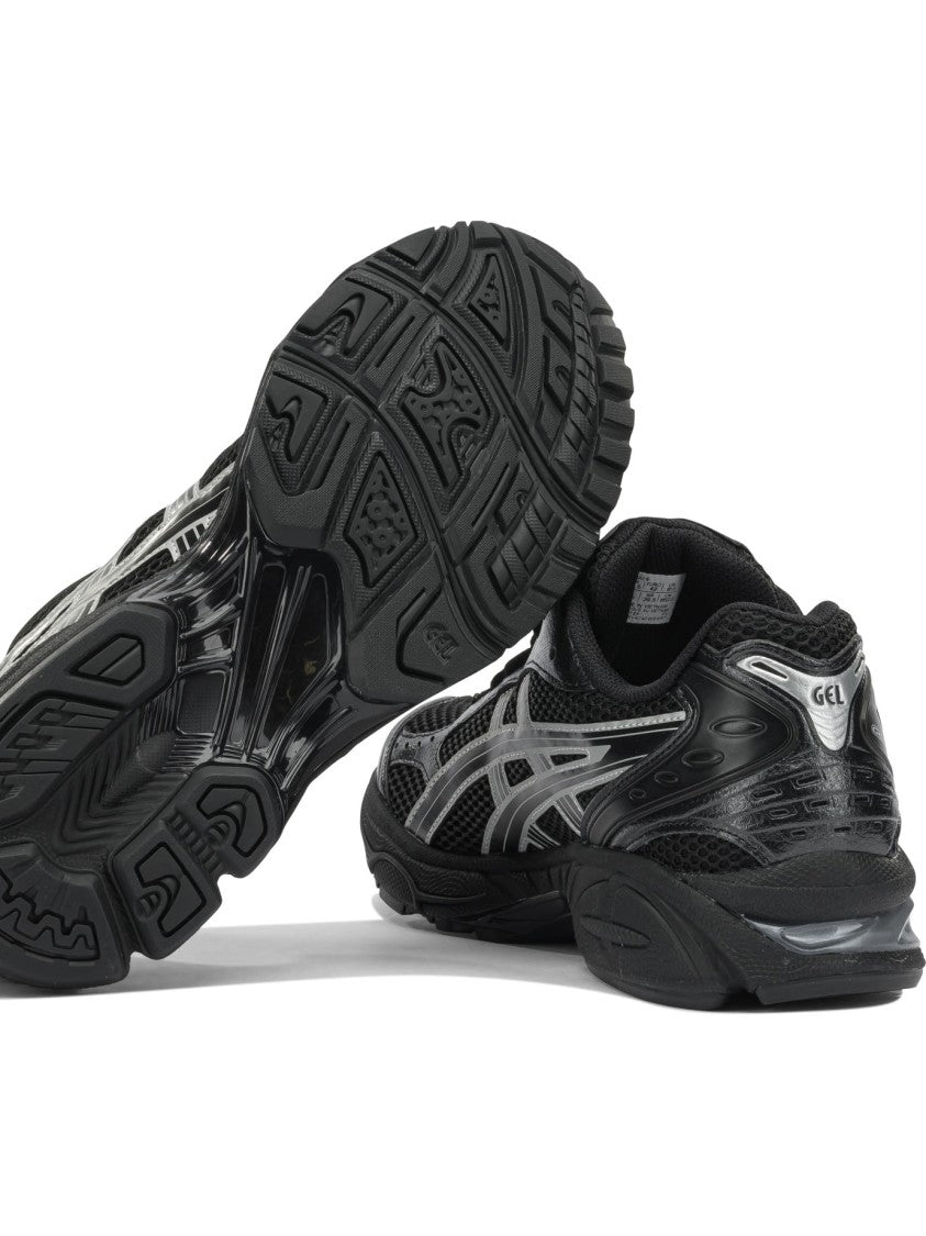 Asics Black Layered Leather And Mesh Sneakers