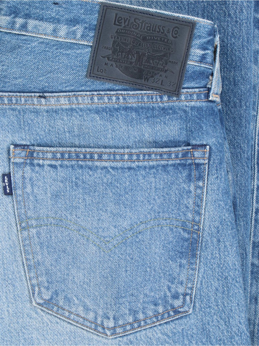 Levi's Strauss Blue Anchor Mid-Rise Straight-Leg Jeans