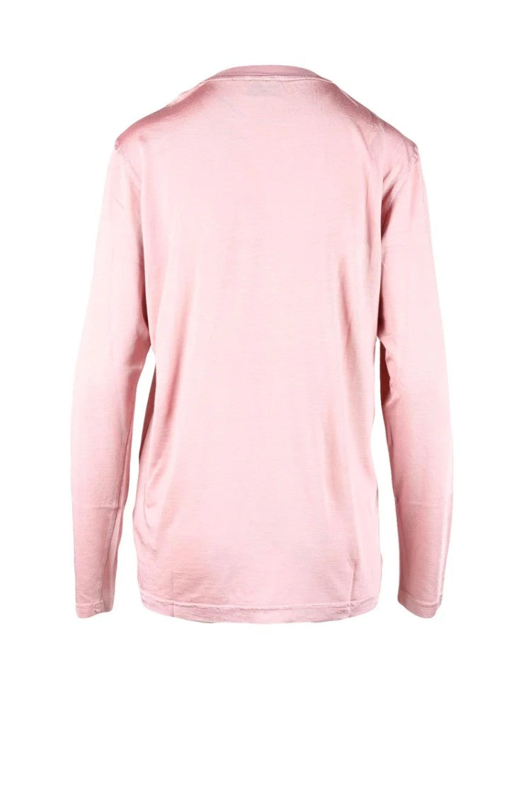 Diesel Pink Embroidered Rayon-Blend T-Shirt