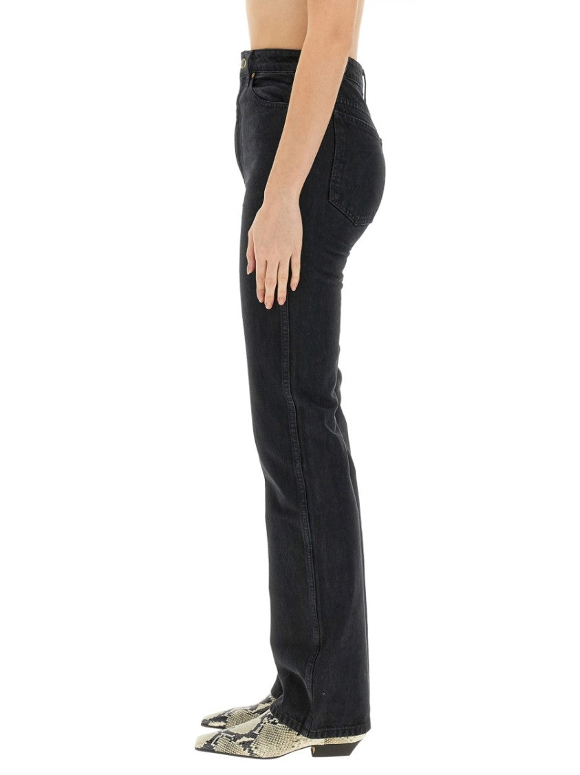 Khaite Black Danielle Cotton Straight Leg Jeans