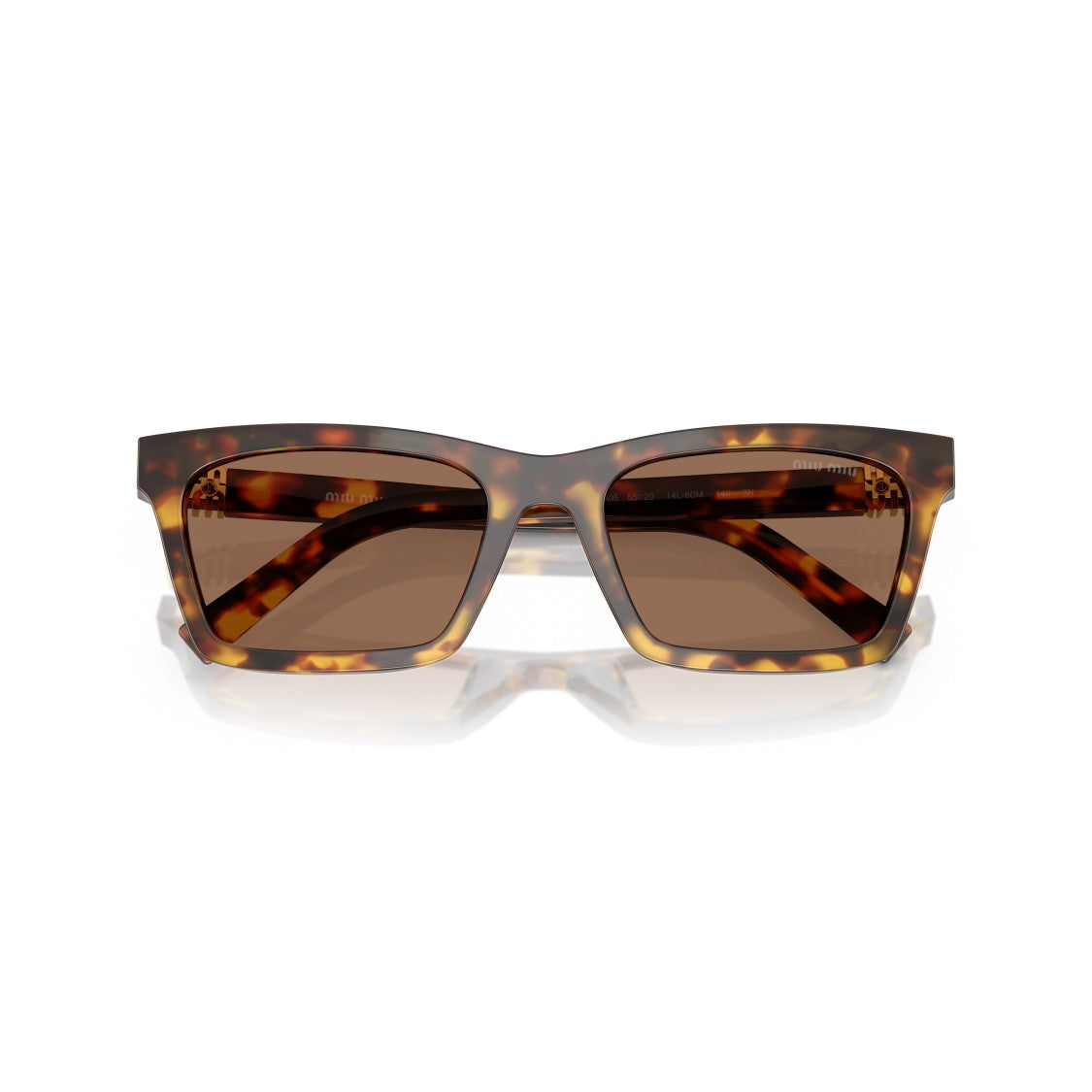 Miu Miu 0Mu A05s Rectangular Tortoiseshell Acetate Sunglasses