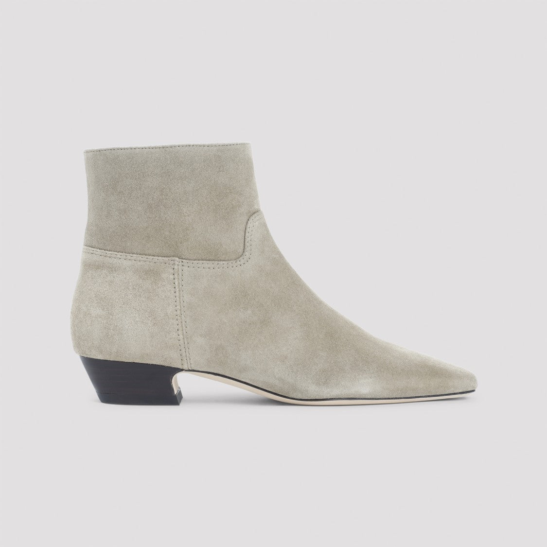 Stuart Weitzman Pointed Toe Ankle Boots In Soft Suede