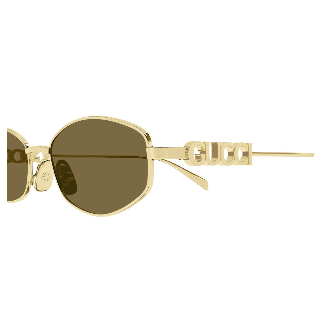 Gucci Narrow Rectangular Frame Sunglasses