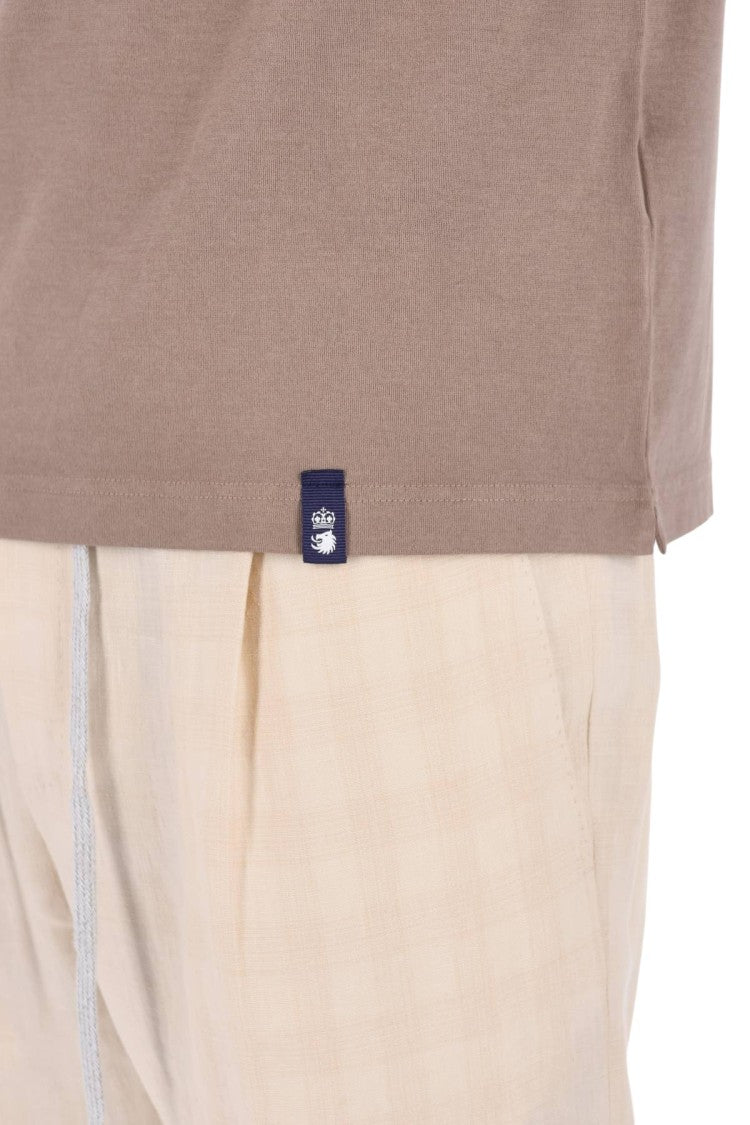 Drumohr Muted Earthy Tone Ice Cotton Polo Shirt
