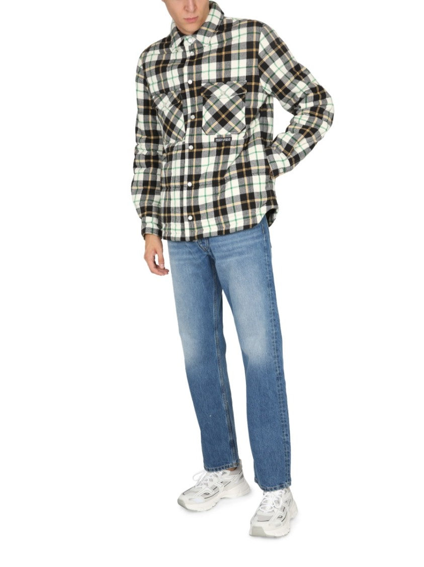Marcelo Burlon Plaid Shirt Jacket With Classic Collar