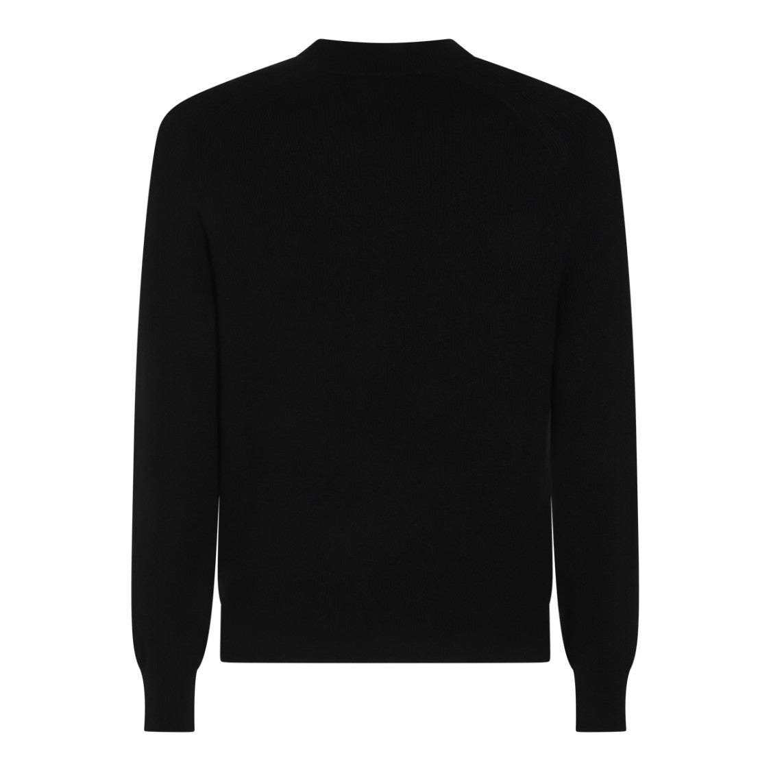 Malo Black Cashmere Sweater With Round Neckline