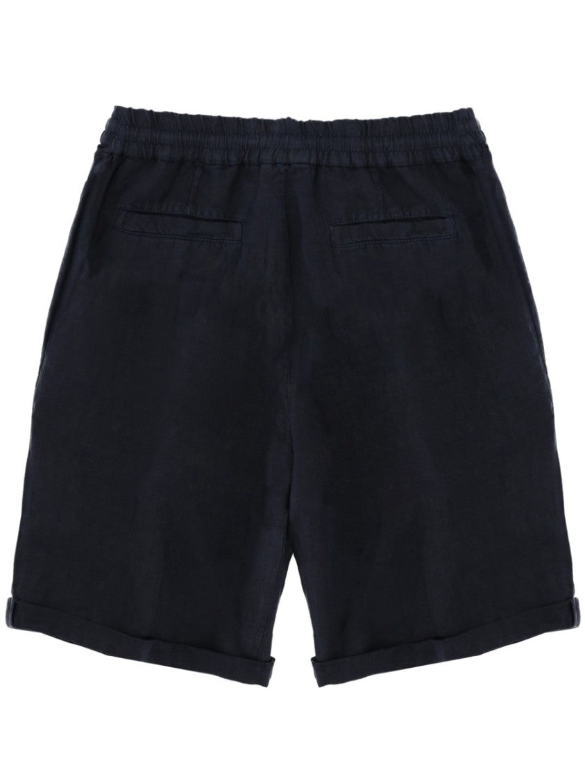 Brunello Cucinelli Relaxed-Fit Elastic-Waist Linen Bermuda Shorts