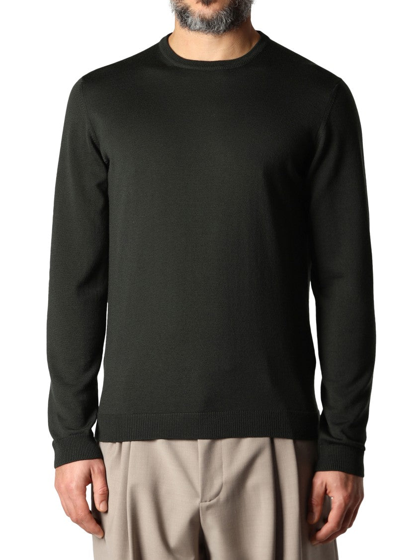 Roberto Collina Minimalistic Crew Neck Sweater In Extrafine Merino Wool