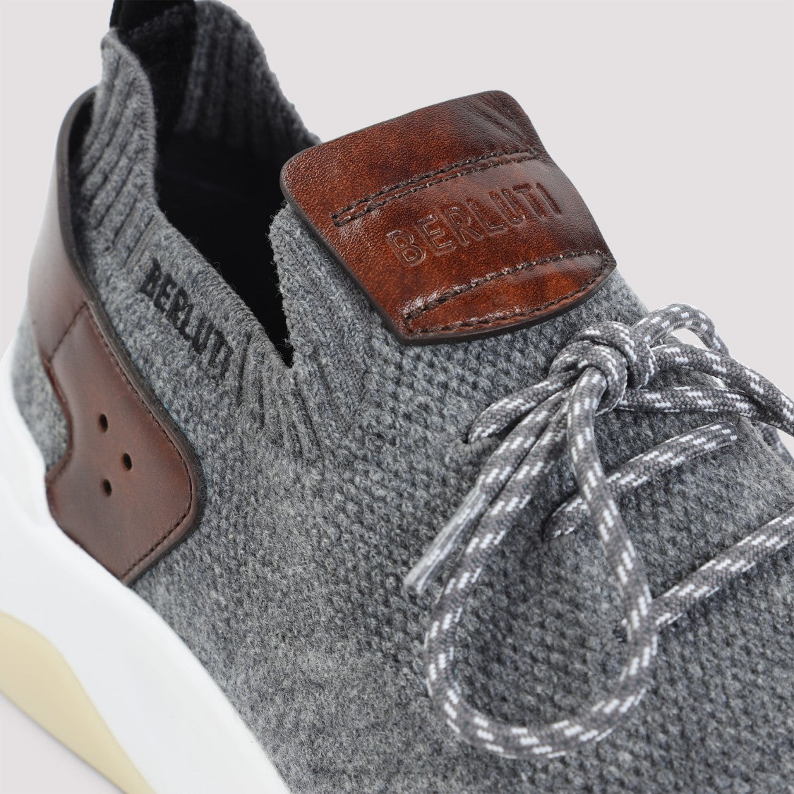 Berluti Grey Textile Sneakers