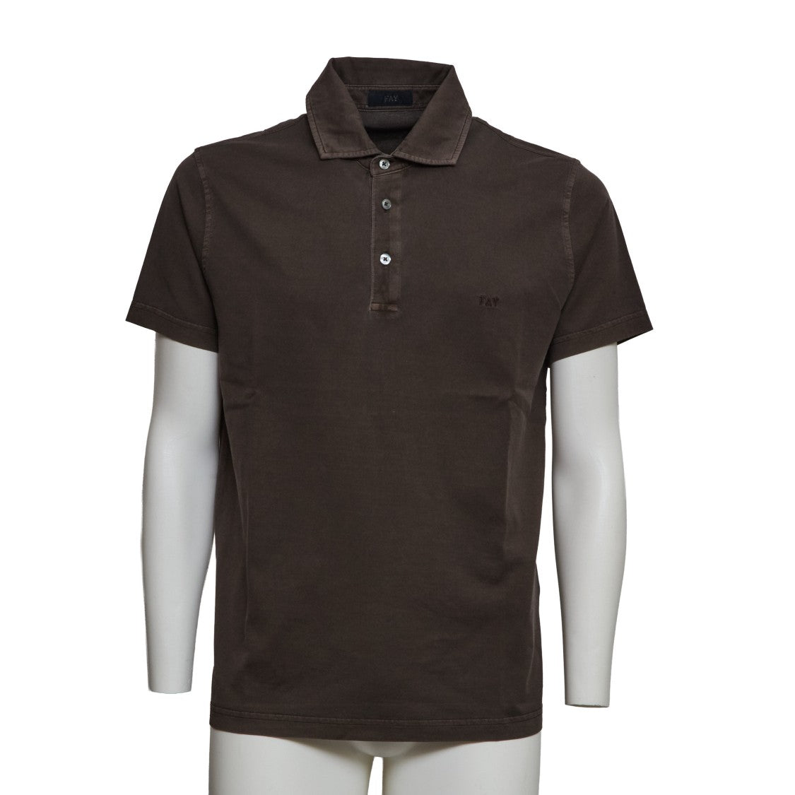 Fay Garment-Dyed Cotton Jersey Polo Shirt