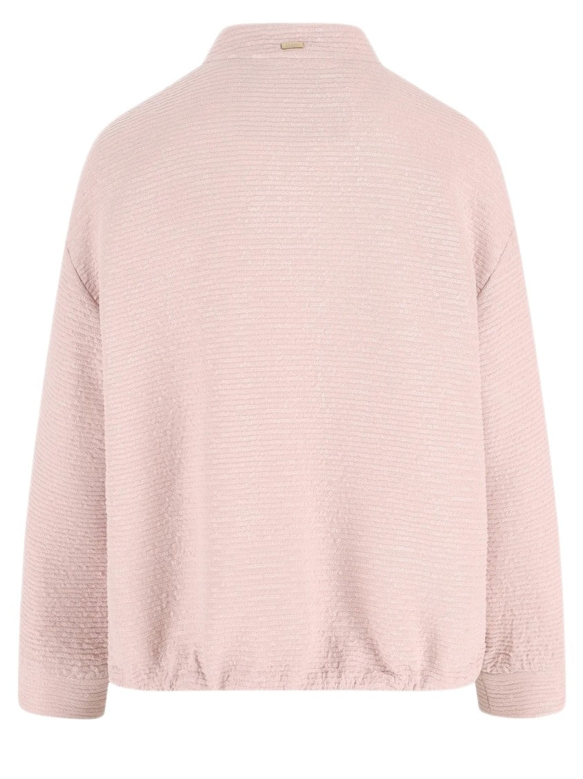 Herno Textured Sequin Bomber Jacket With Boxy Silhouette