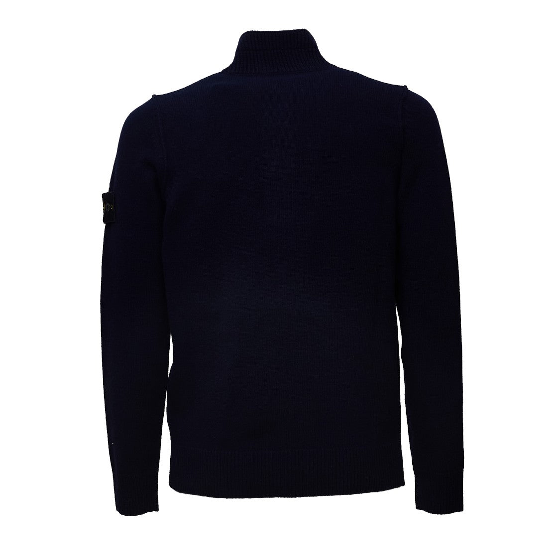 Stone Island Lambswool Zip-Through Knit Sweater