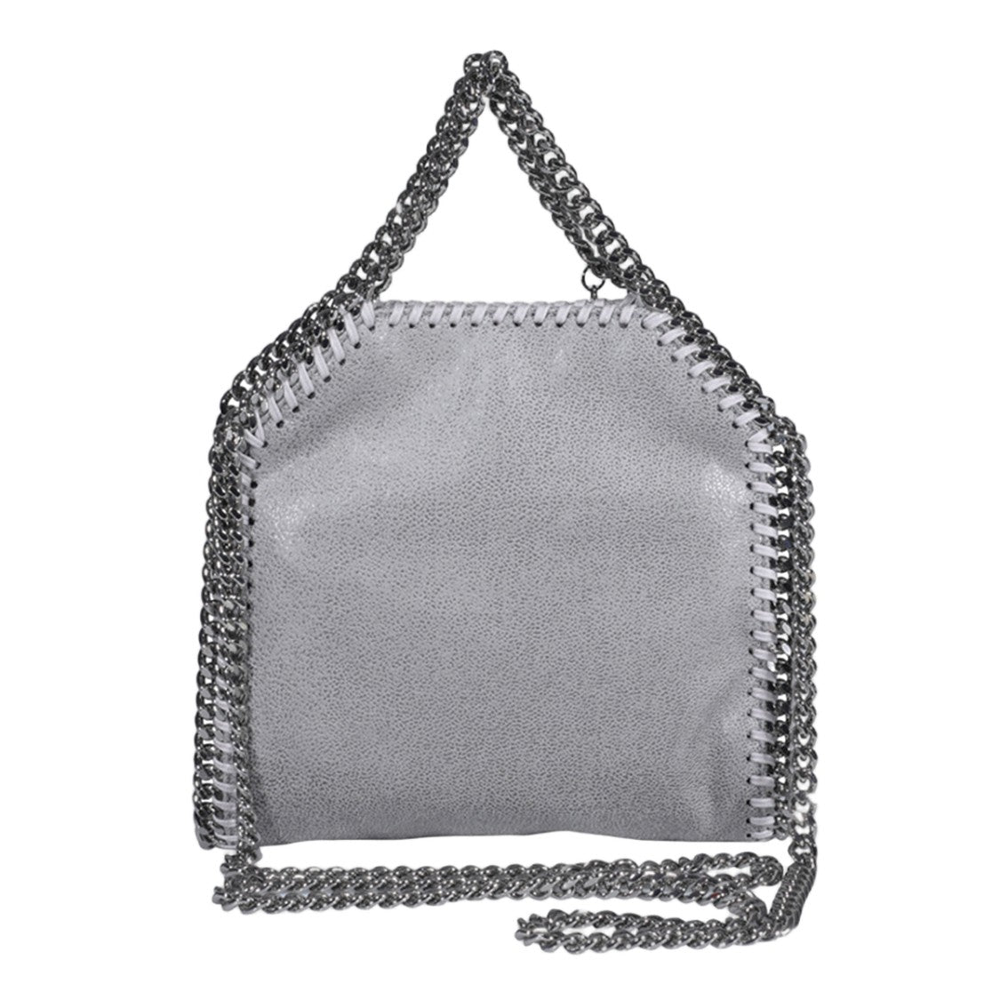 Stella Mccartney Medium Grey Handbag With Silver Chain Detail