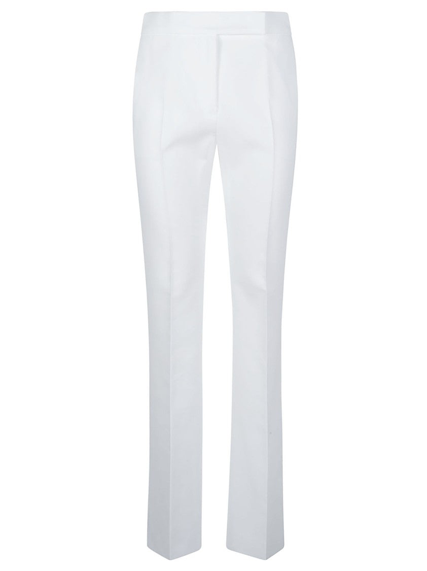 Max Mara Tailored White Pants With Straight-Leg Silhouette