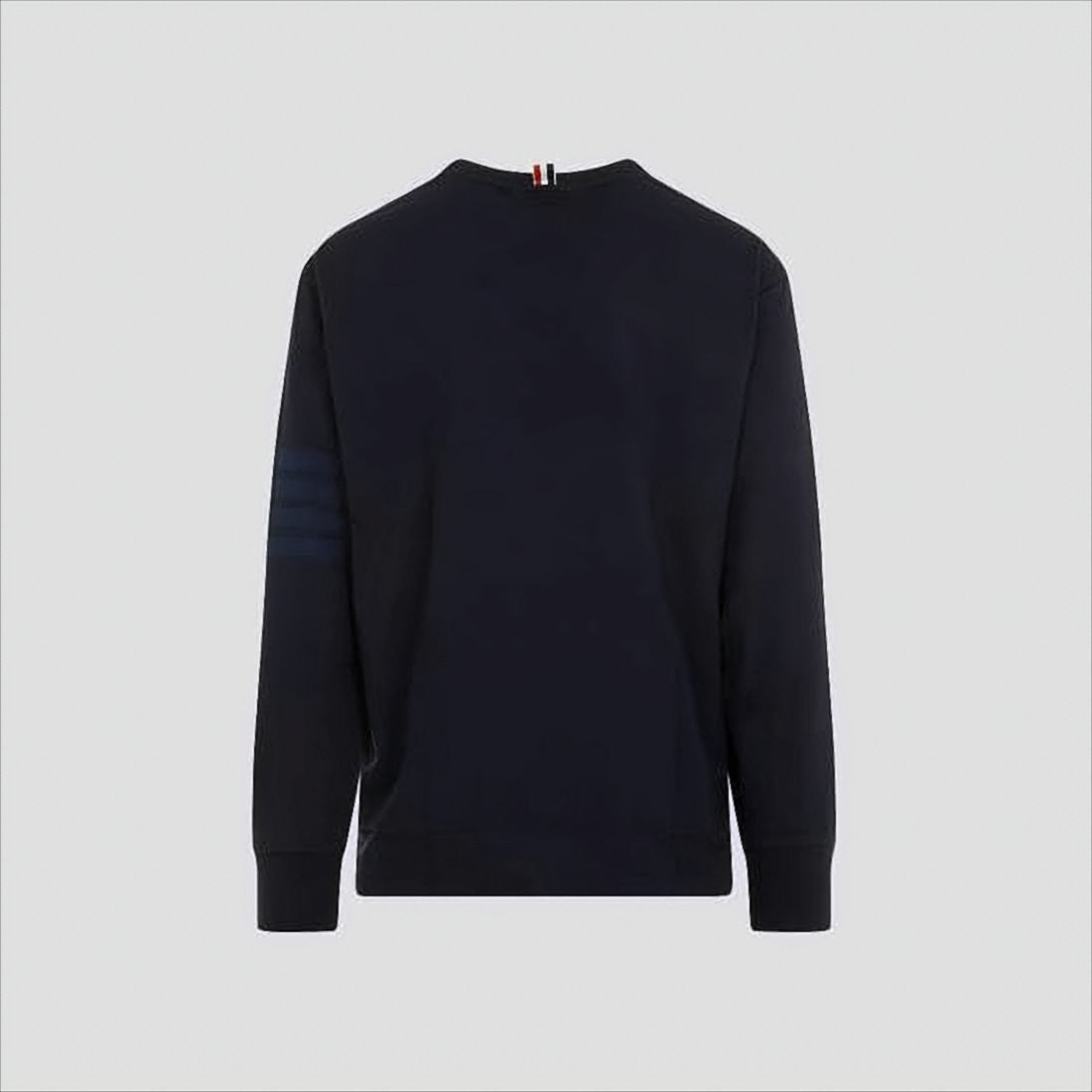 Thom Browne Black Long-Sleeve T-Shirt With Subtle Stripe Detail